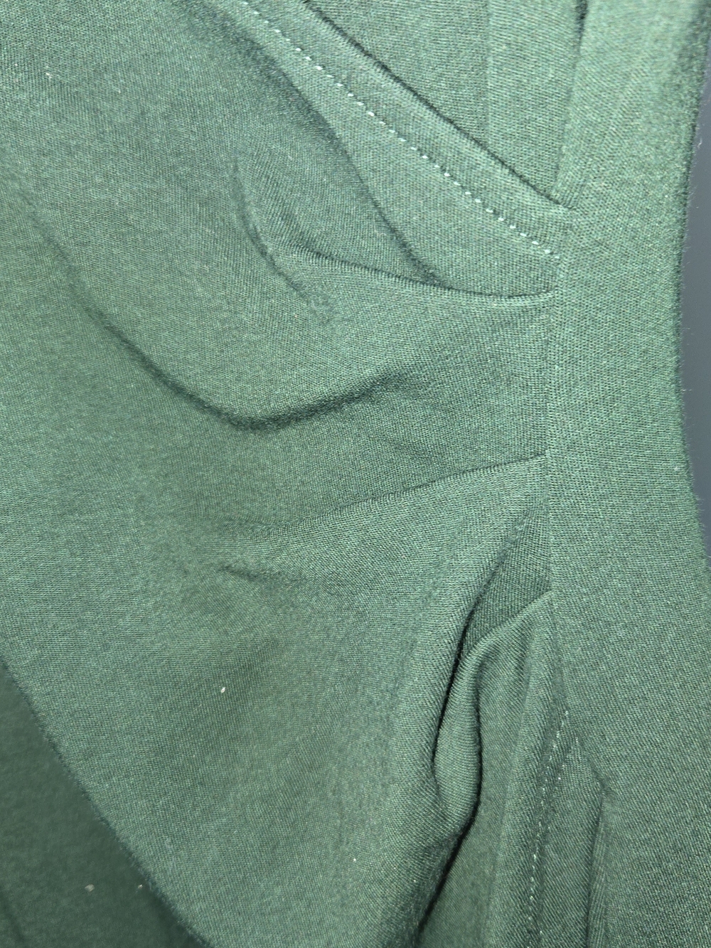 NWT OGL Forest Green Wrap Midi Dress- V- neck Women's Size S - Picture 10 of 11